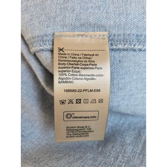 Scotch & Soda Denim Dress Belted XS Blue Mini Pockets NWT - Picture 12 of 12